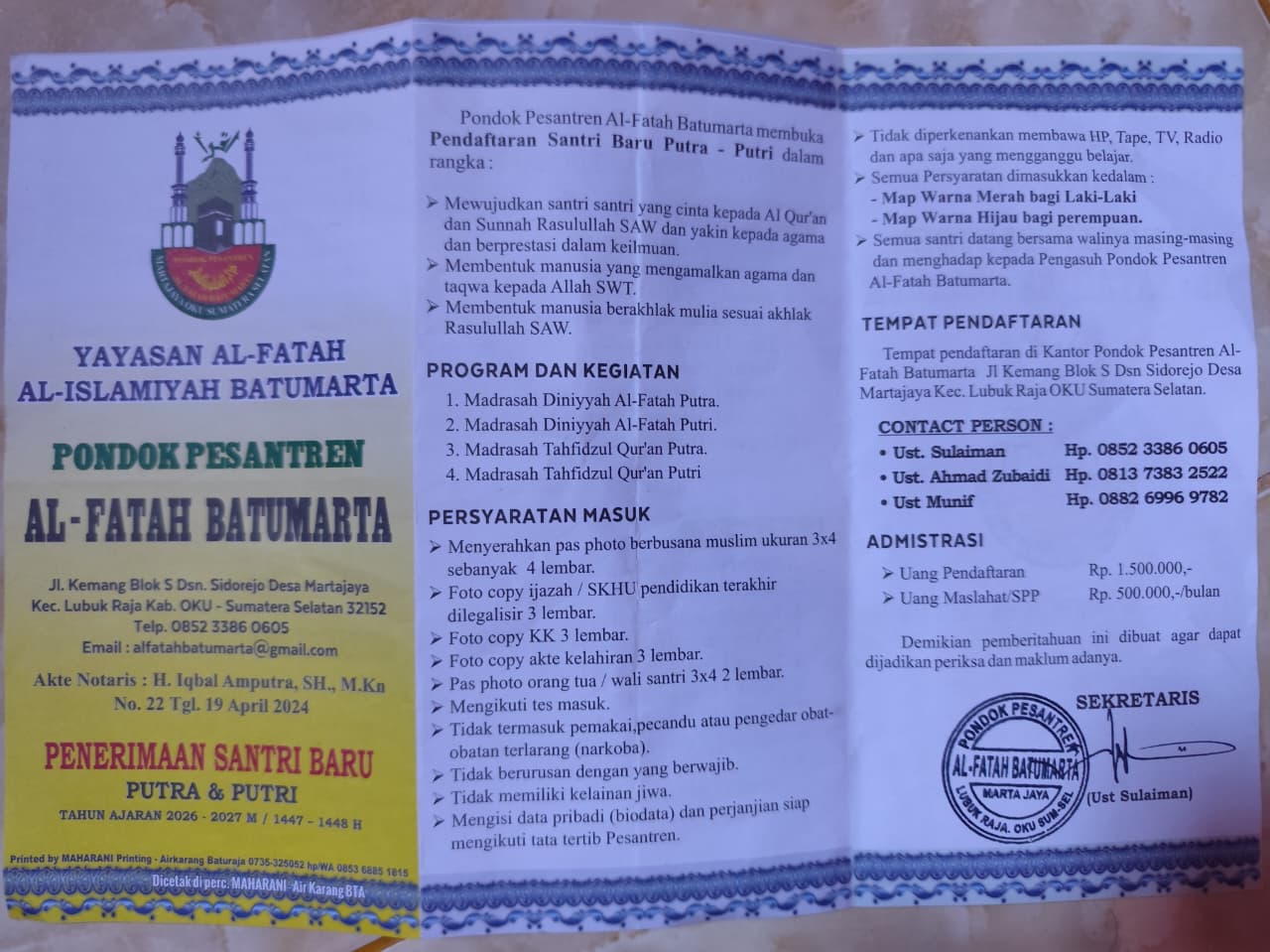 Pendaftaran Santri Baru (PSB)